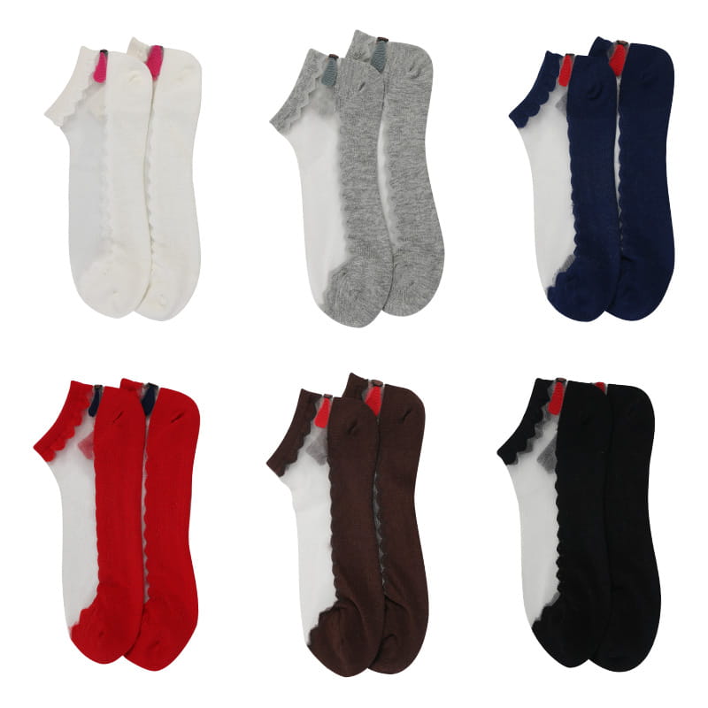 Mùa hè thắt nơ ren Lady Sock Factory Phụ nữ thoải mái trong suốt vớ lụa pha lê