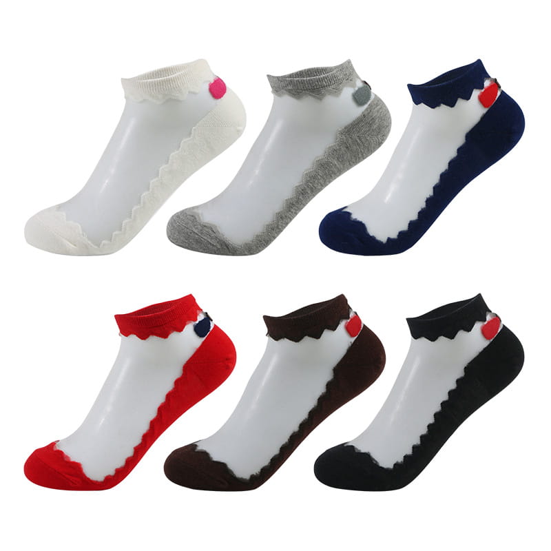 Mùa hè thắt nơ ren Lady Sock Factory Phụ nữ thoải mái trong suốt vớ lụa pha lê