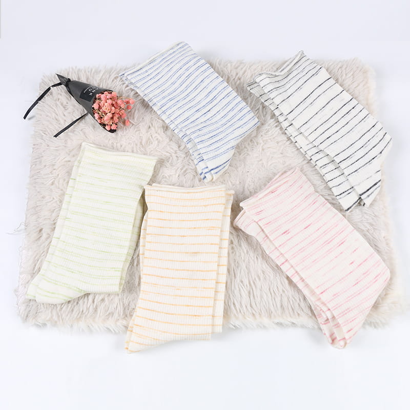 Hàng Mới Về Mẫu Thiết Kế Sọc Xanh Gân Thủy Thủ Đoàn Nữ Cotton Chải Kỹ Tất