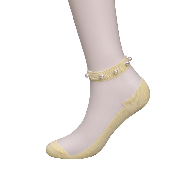 Thời Trang Nylon Trong Suốt Lụa Cotton Đáy Nữ Thuyền Tất Top Ngọc Trai Thủy Tinh Pha Lê Lụa Nữ Thuyền Tất WSD1288