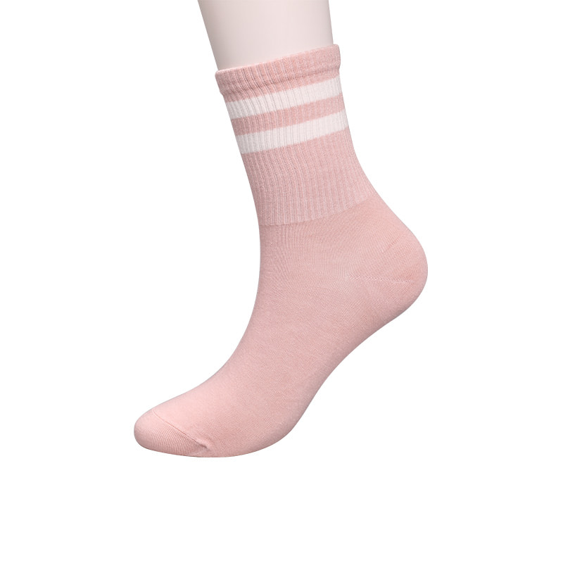 Sợi nylon mềm mại phủ amoniac 2 dải ngang và tất nữ khâu tay gia cố WSD1536