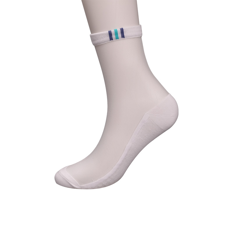 Vớ nam đế bằng cotton thời trang mùa xuân và mùa hè Luokou sọc dọc hoa đế chống trượt thoáng mát vớ nam WSD2711