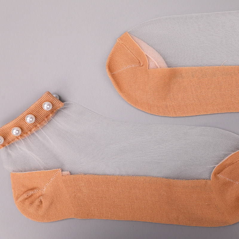 Thời Trang Nylon Trong Suốt Lụa Cotton Đáy Nữ Thuyền Tất Top Ngọc Trai Thủy Tinh Pha Lê Lụa Nữ Thuyền Tất WSD1288