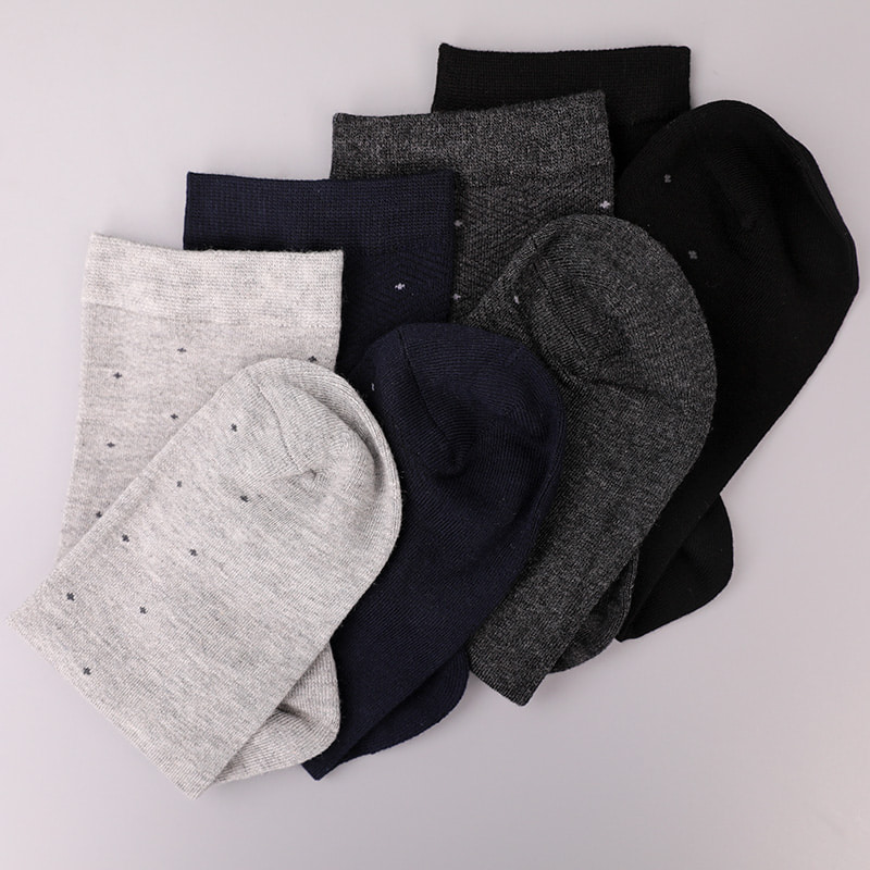 Tất lụa mềm mại bọc nylon bọc amoniac, vô hình chấm bi nhỏ dệt kim cương khâu tay mùa đông dày tất nam WSD2851