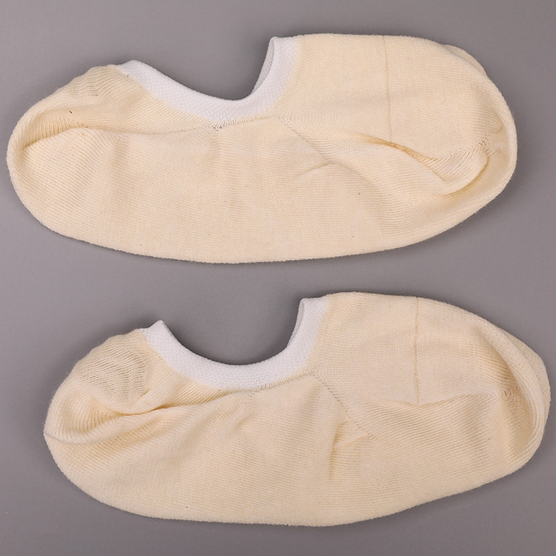 Tất nữ cotton màu tự nhiên, lưới, khâu tay vô hình WSD1401