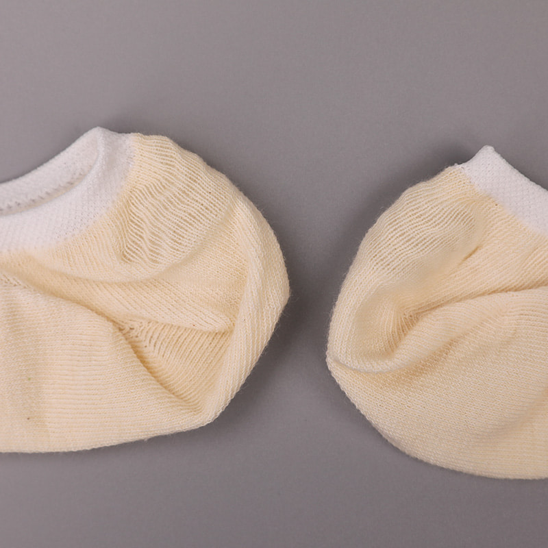 Tất nữ cotton màu tự nhiên, lưới, khâu tay vô hình WSD1401