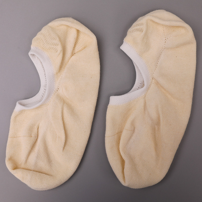 Tất nữ cotton màu tự nhiên, lưới, khâu tay vô hình WSD1401
