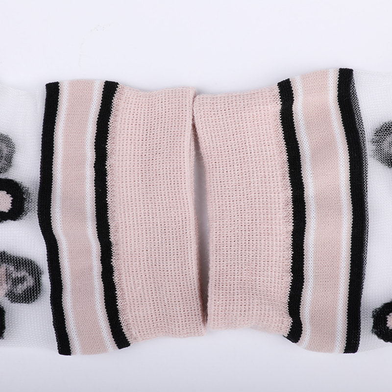 Tất nữ nylon lụa trong suốt thời trang đế cotton họa tiết da báo hoa trong suốt lụa nữ Tất lụa nữ pha lê WSD1939