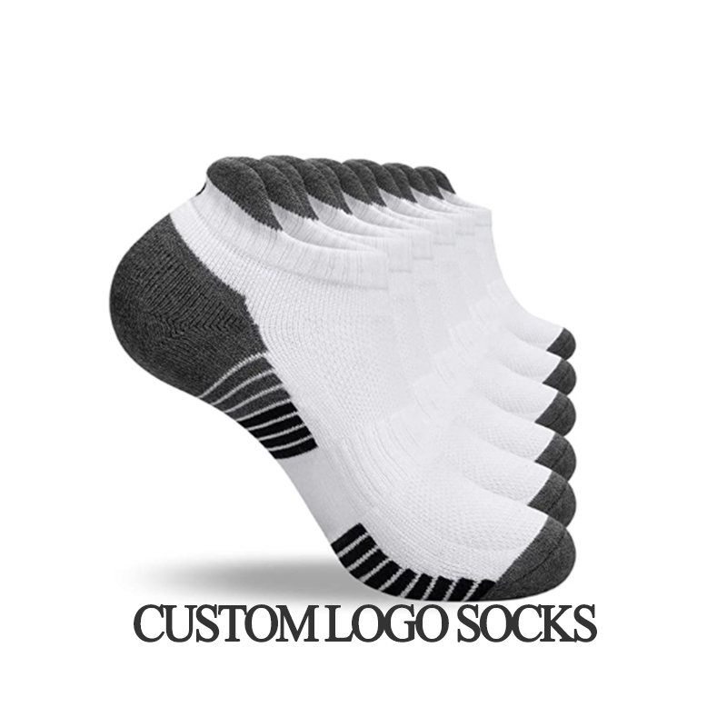 OEM Chất lượng Phi hành đoàn Thời trang Jacquard Nam Phòng tập thể dục Bóng rổ Thể thao Sock Terry Chống trượt Tất tùy chỉnh Logo